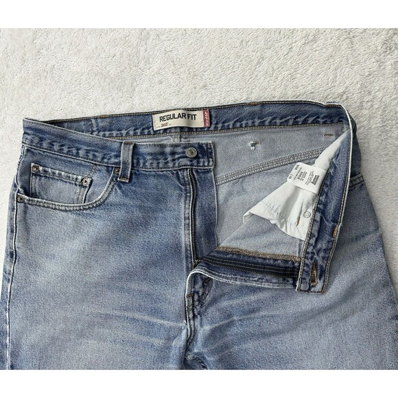Levis 505 Jeans Men’s 38x30 90s Stonewash Straight Blue Red Tab Denim VTG Retro - Picture 15 of 16